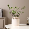 thumbnail image 3 of White Ceramic Vase, Decorative Flower Vase, Farmhouse Terracotta Vases for Home Decor, Rustic Vintage Vases for Living Room, Kitchen, Bedroom, Office, Coffee Table, 18CM, 3 of 9