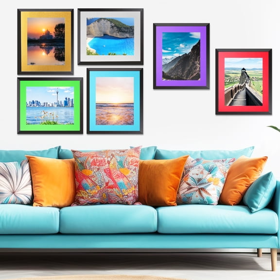 LOLIPPYY 20Pcs Picture Frame Mats Assorted Colors Sturdy Paper Material for Photo Protection and Wall Decoration