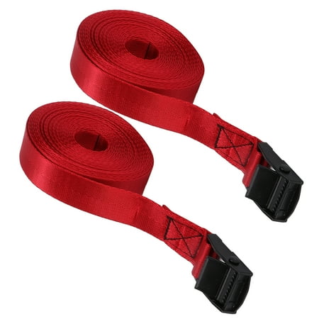 

2024 2pcs Tie Down Strap Black Zinc Alloy Press Buckle Bandage 25mm Binding Red Wine Rope3 Meter