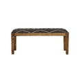 thumbnail image 3 of Lamont Fabric Upholstered Accent Bench Black and Natural, 3 of 6