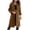 *Coffee, variant on ClodeEU Women's Notched Lapel Button Long Wool Blend Coat,Casual Mid Maxi Warm Winter Overcoat ,Women's Plus L