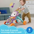 thumbnail image 2 of Baby Walker Fisher-Price Aprende conmigo Purple Monkey 6M+, 2 of 6