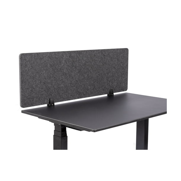ReFocus™ RAW ClampOn Acoustic Desk Divider 48" Back Panel Anthracite Gray