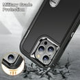 thumbnail image 4 of Jiahe Cover for iPhone 14 Pro Max 2022, Heavy-Duty Military Grade Shockproof Hybrid Armor Protective Phone Case with Hidden Foldable Kickstand, Black, 4 of 8