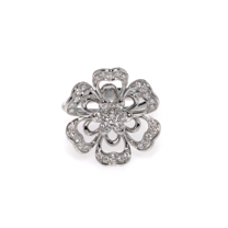 Luca Carati Diamond Cocktail Ring 18K White Gold 0.68 Cttw Size 7.25