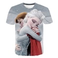 thumbnail image 1 of 2023 años niños Frozen Kawaii camiseta Frozen Elsa Tops verano camiseta niños niña Frozen Elsa dibujos animados Cool manga corta caliente Sale14T Gao Jinjia LED, 1 of 2