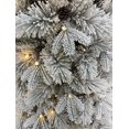 Holiday Time Flocked Prelit Bellmont Christmas Tree with Color Changing