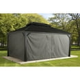 thumbnail image 3 of Sojag Grey Curtains for Monaco/Messina/Mykonos Gazebos, 12 ft. x 16 ft., Spun Polyester, Outdoor Shades, 3 of 6