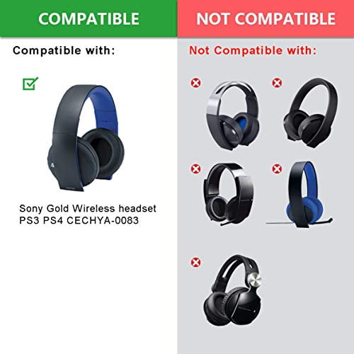 Replacement cushion Ear Pads Earmuff earpads cup cover Pillow for Sony ps3  ps4 gold Wireless Playstation 3 Playstation 4 cEcHYA-0083 Stereo 7.1  Virtual Surround Headphone Headset | Walmart Canada
