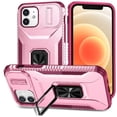 thumbnail image 1 of Funda para GANGXUN iPhone 12 - Soporte metálico, Función magnética, Rosa, 1 of 5