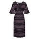 thumbnail image 5 of Puntoco Vestido De Manga Corta Con Cuello En V, Vestido De Color Sólido Con Cuello En V Para Mujer Negro L, 5 of 6