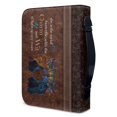 thumbnail image 3 of HELLHERO Butterfly Women Print Church Bible Bag Waterproof for Outdoor Study Christian Prayer Casual, PU Leather Portable Bible Carrying Case, 3 of 12