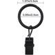 thumbnail image 4 of 30 curtain rings with clips, rust-proof metal drapery ring, 25mm BLACK, 4 of 5