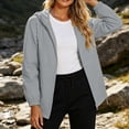 thumbnail image 2 of AherBiu Rain Jacket Women Packable Raincoats Long Sleeve Zip-Up Hooded Lightweight Softshell Jacket(XX-Large,Gray), 2 of 6