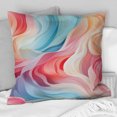 thumbnail image 1 of Designart "Mirage Of Colorful Curved Lines" Abstract Throw Pillow - Modern Pillow For Couch - Insert And Pillows Covers For Living Room Decor, 1 of 5
