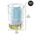 thumbnail image 3 of mDesign Plastic/Steel Compact Disposable Paper Cup Dispenser - Clear/Soft Brass, 3 of 7