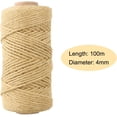 thumbnail image 2 of Cuerda de Yute Natural, Mecate de Yute, Natural Trenzada de 4mm*100m, Cordel de Yute, Cuerda de Sisal para Gato Rascar, para Manualidades, Jardinería, Envolver de Regalos, 2 of 4