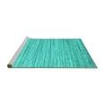thumbnail image 2 of Ahgly Company Machine Washable Indoor Rectangle Abstract Turquoise Blue Contemporary Area Rugs, 7' x 9', 2 of 4