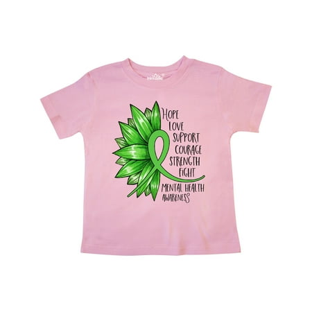 

Inktastic Mental Health Awareness Green Sunflower Ribbon Gift Toddler Boy or Toddler Girl T-Shirt