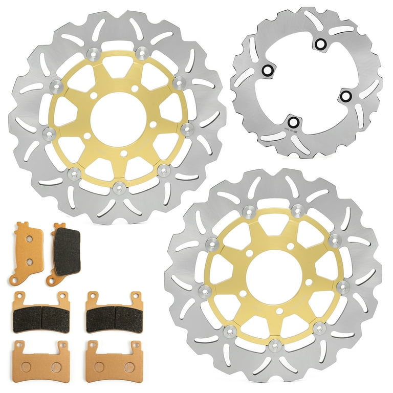 Front Rear Brake Discs Rotors Pads For KAWASAKI ZX-6R Ninja ZX636 / ABS  13-17 2013 2014 2015 2016 2017