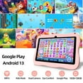 thumbnail image 2 of Kids Tablet,Android Toddler Tablet, 128GB Storage, Dual Camera, Shockproof Case, Parental Control Tablets Support, 2 of 9