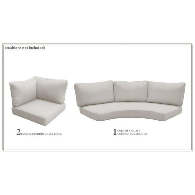 TK Classics High Back Cover Set in Beige for FLORENCE-04d