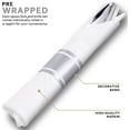 thumbnail image 2 of 400PCS Pre Rolled Silver Plastic Silverware Sets - Heavy Duty Fancy Silver Cutlery - Include 100 Pack Wrapped Disposable Utensils with Napkins for Parties, Dinners & Weddings, 2 of 18
