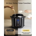 thumbnail image 3 of 9-in-1 Electric Pressure Cooker with 14 Presets, 6 Quarts Black Multi-Cooker, 3 of 6