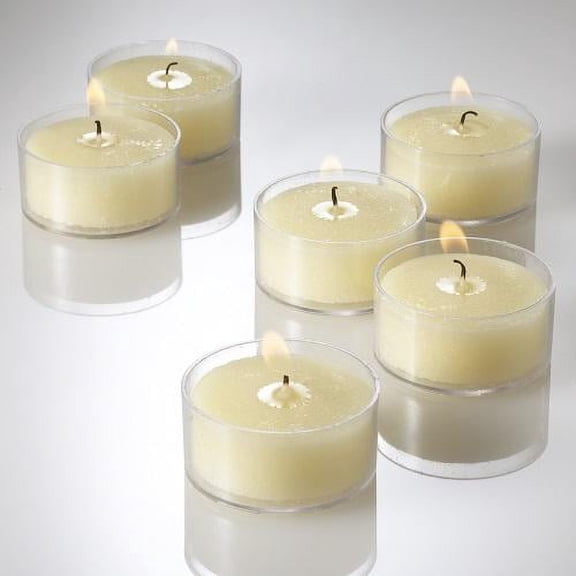 Richland Clear Tealight Candles Ivory Vanilla Scented Set of 50
