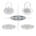 thumbnail image 2 of Bolso de mano Crystal Clutch con diseño de lanpet con diamantes de imitación, plateado, 2 of 6