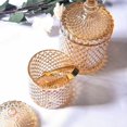 thumbnail image 2 of Accesorios de Baño Set de 2 Tarros de Cristal para Baño con Tapa para Bastoncillos de Algodón Marrón, 2 of 4