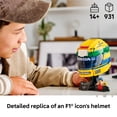 thumbnail image 4 of LEGO Editions Ayrton Senna Helmet - Building Set for Teens, Ages 14+ - Collectible F1 Display for Decor - Includes Signature Plaque & Driver Minifigure - Gift for Fans - 43024, 4 of 8