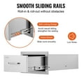 thumbnail image 6 of 14x8.5 Inch Stainless Steel Outdoor Kitchen Drawers - Flush Mount Double BBQ Drawers for Grill Islands, 14W x 8.5H x 23D Inch, with Rust-Resistant Steel Handle, 6 of 7