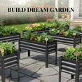 thumbnail image 5 of King Bird Galvanized Steel Raised Garden Bed Kit, 48.4"x17"x31.5" Metal Planter Box with Self-Watering Basin Cells, Tall Elevated Garden Bed for Vegetables & Flowers Deep Gray, 5 of 8