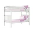 thumbnail image 3 of Max & Lily Twin over Twin Bunk Bed for Kids, Solid Wood Bunk Beds with Ladder, White, 3 of 13