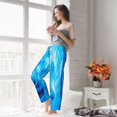thumbnail image 4 of Uemuo Blue Shell Pattern Women's Wide Leg Palazzo Lounge Pants with Pockets Light Weight Loose Comfy Casual Pajama Pants-X-Large, 4 of 9