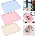 thumbnail image 3 of Tray, Rectangular Fast Food Tray, Food and Beverage Tray Plastic Tray, Suitable for Restaurants, Coffee Shops, Kitchens, Parties - Off-White, 3 of 5