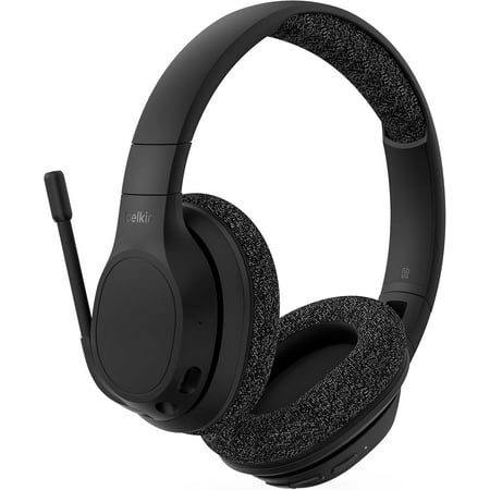 Belkin SoundForm Adapt Wireless Over-Ear Headset - Stereo - Mini-phone (3.5mm)  USB Type C - Wired/Wireless - Bluetooth - 30 ft - Over-the-ear  Over-the-head - Binaural - Circumaural - Noise