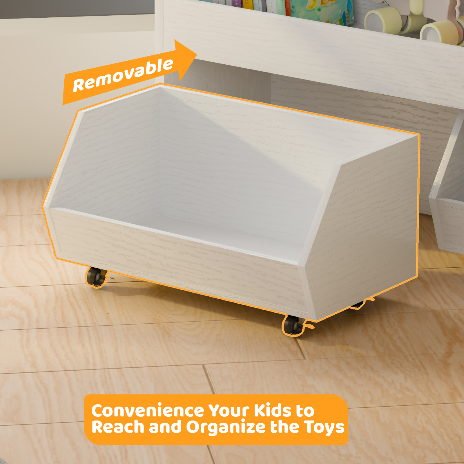 Bel Ark 2-Tier Toy Storage Organizer with Drawers, White photo 5