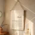 thumbnail image 2 of Wall Calendar Decorative Cotton Linen Monthly Calendar For Daily Planning and Bedroom Living Room Decoration, 2 of 9
