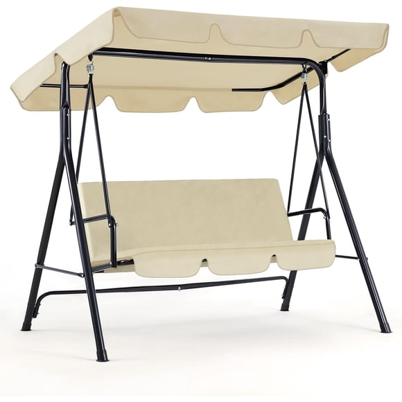 YODOLLA Stainless Steel Porch Swing - Beige