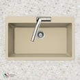 thumbnail image 4 of Houzer Cassiano Italian 33 inch Mocha Granite Composite Topmount Single Bowl Kitchen Sink, V-100 SAND, 4 of 8