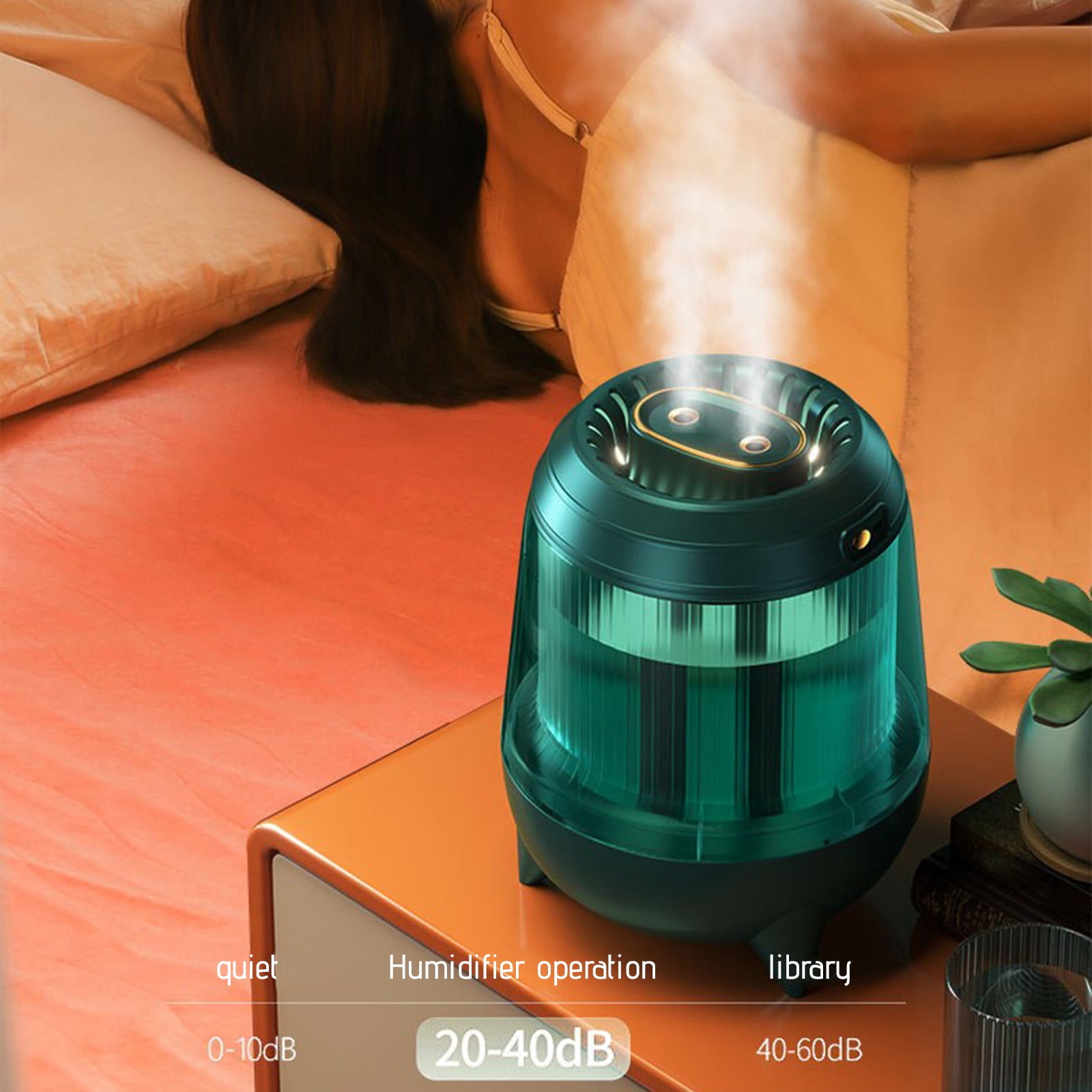Inerposs Large Capacity Humidifier, USB Humidifier for Bedroom, Adjustable Mist Control Humidifier, Cool Mist Technology, Aroma Diffuser for Home and Office