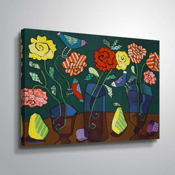 ArtWall More Patterned Roses, Gallery Wrapped Canvas by Holly Wojahn
