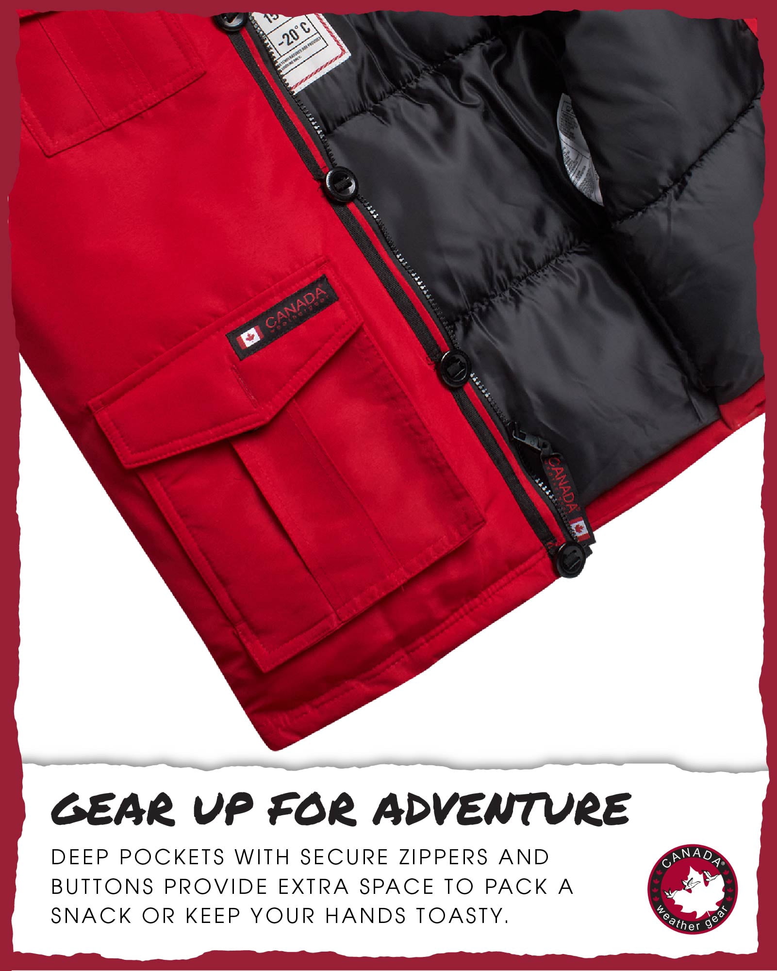 CANADA WEATHER GEAR Boys' Winter Jacket - Heavyweight Teflon Canvas Parka Coat (Size: 8-20)