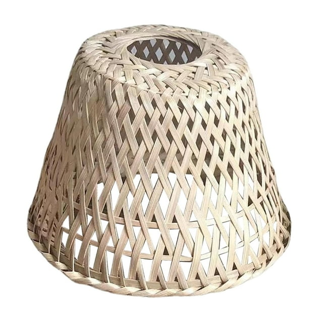 Bambú Colgante Colgante Pantalla Rústica, Guardia Reemplazo Decoración Techo Linterna Cubierta Cubierta Durable 13cmx17cm Sunnimix Pantalla de lámpara