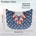 thumbnail image 7 of Uorisanigo Car Hood Cover Protection Stretch Polyester Fabric Cover American Flag Suit Print Car Hood Wrap Blanket Easy Installation Removable Automotive Accessories Suitable for Cars, 7 of 7
