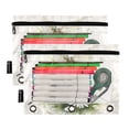 thumbnail image 5 of 2 Pack Flip Folders with Clear PVC Window Binder Pouches 3-Ring Binder Organizer for Office & Home Dragonflies with White Daisies, 5 of 6