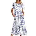 thumbnail image 1 of Mefallenssiah Robe Imprimée à Manches Courtes et Col Rond pour Femmes, 1 of 5
