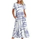 thumbnail image 2 of Vestido de Manga Corta para Mujeres Vestido de Verano de Cuello Redondo Impreso, Poliéster de Tamaño Verdadero Diario Y Vestido de Fiesta, 2 of 5